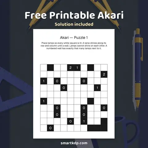 Free printable Akari preview