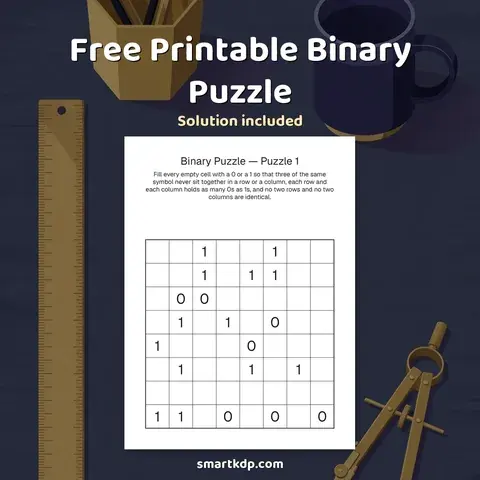 Free printable Binary Puzzle preview