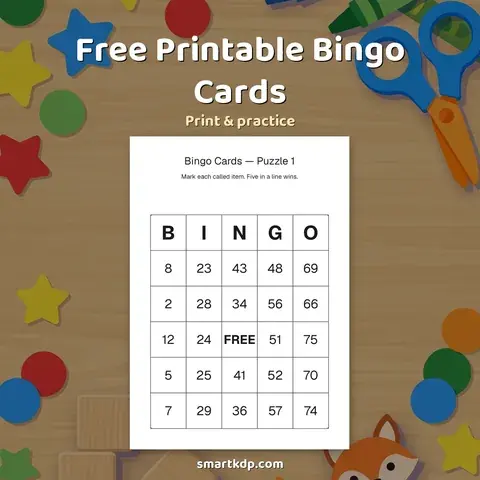 Free printable Bingo Cards preview