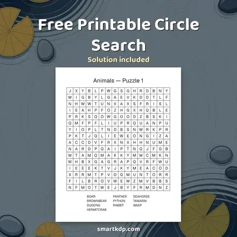 Free printable Circle Search preview