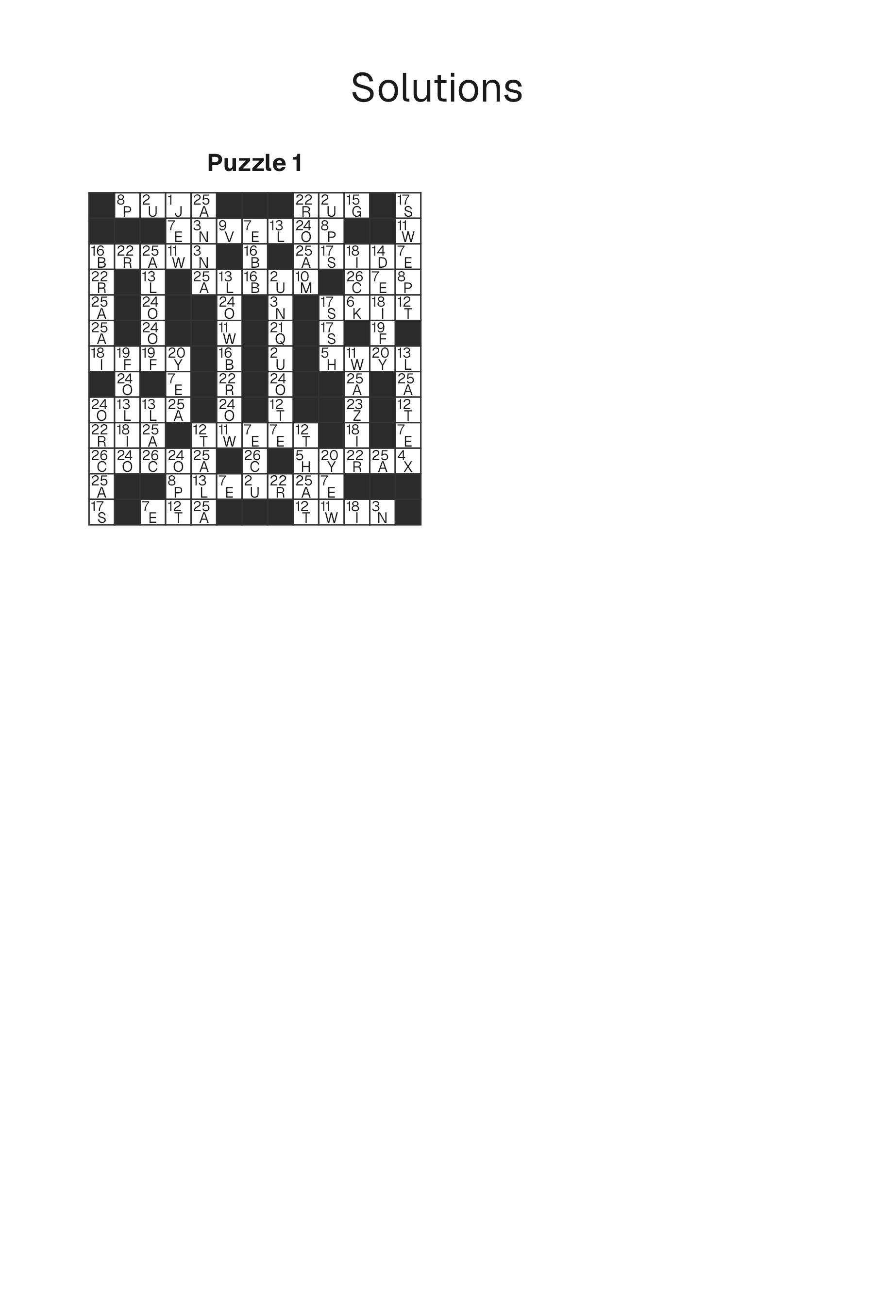 Codeword solution page