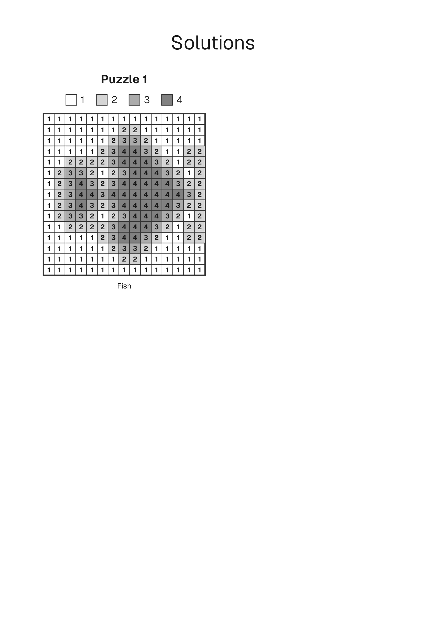 Color By Number solution page