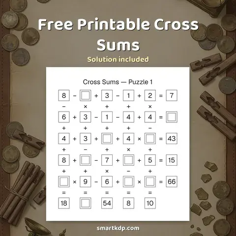 Free printable Cross Sums preview