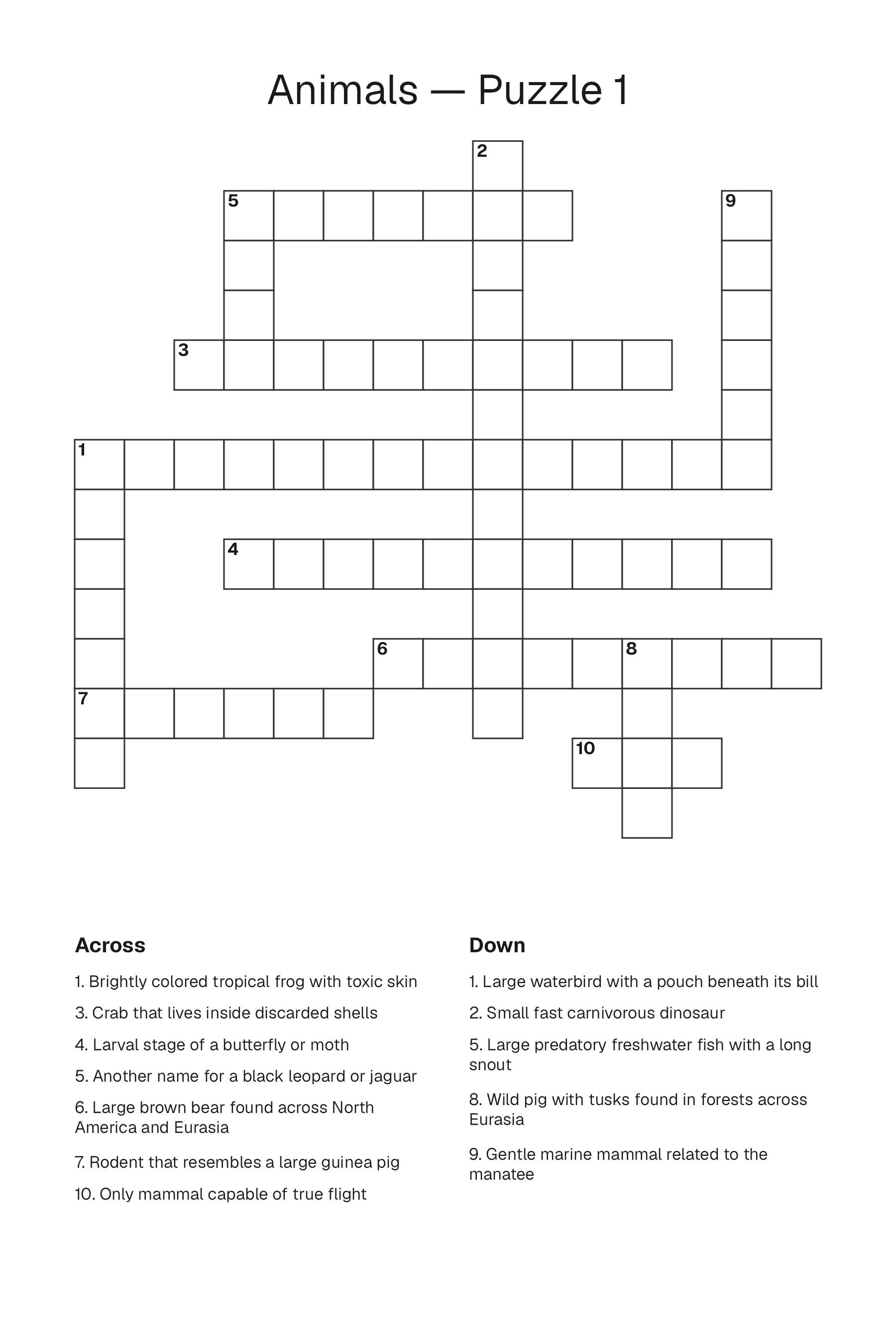 A Crossword page laid out by Book Studio