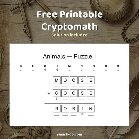 Free printable Cryptomath preview