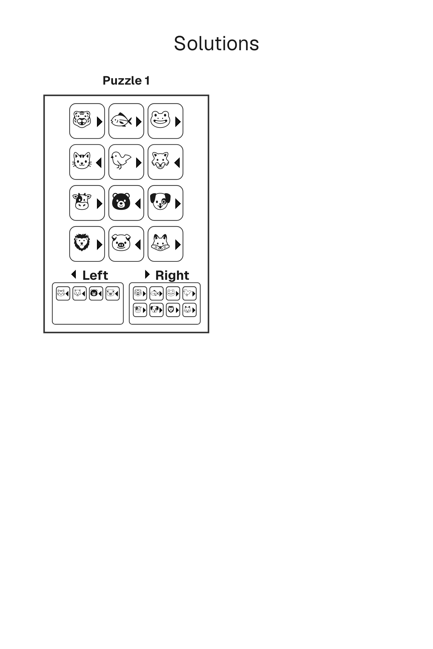 Directional Sorting solution page