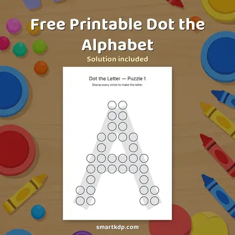 Free printable Dot the Alphabet preview
