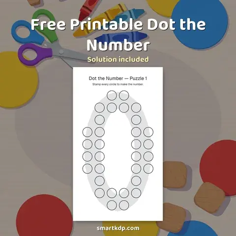 Free printable Dot the Number preview
