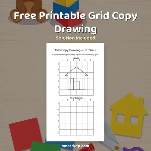 Free printable Grid Copy Drawing preview