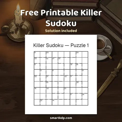 Free printable Killer Sudoku preview