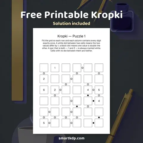Free printable Kropki preview