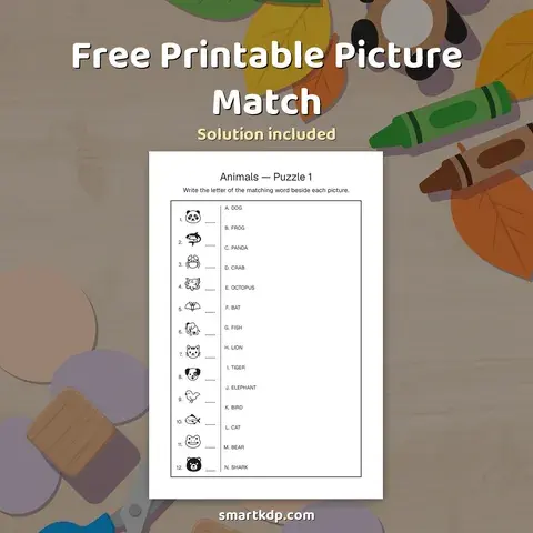 Free printable Picture Match preview