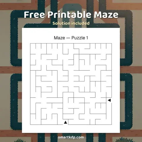 Free printable Maze preview