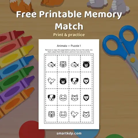 Free printable Memory Match preview