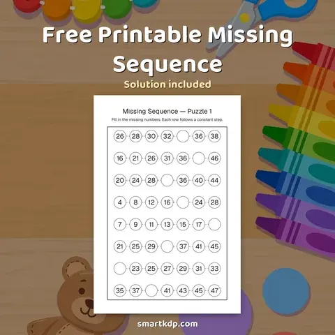 Free printable Missing Sequence preview