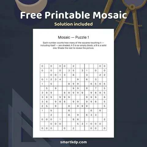 Free printable Mosaic preview