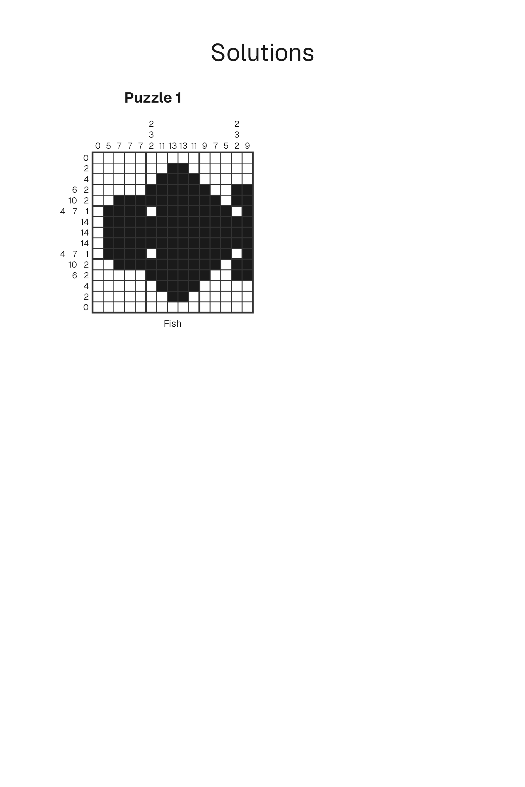 Nonogram solution page