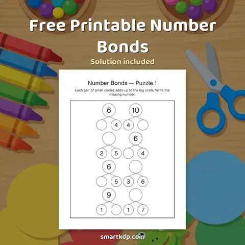 Free printable Number Bonds preview