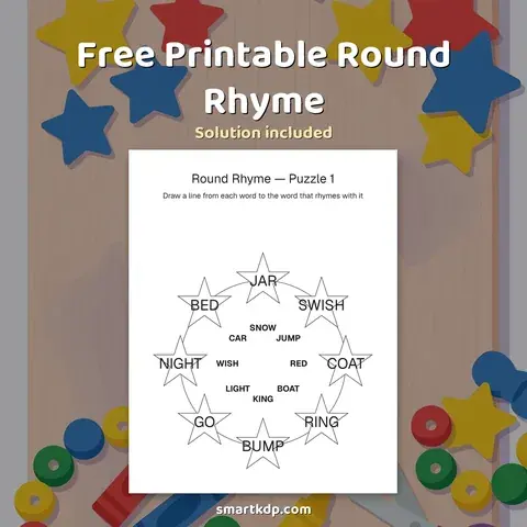 Free printable Round Rhyme preview