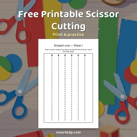 Free printable Scissor Cutting preview