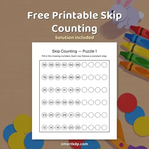 Free printable Skip Counting preview