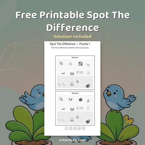 Free printable Spot The Difference preview