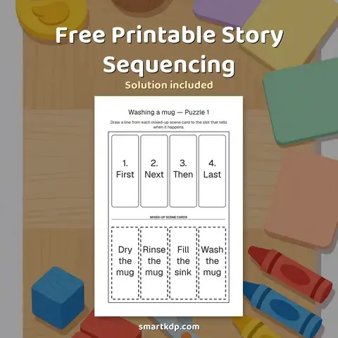 Free printable Story Sequencing preview