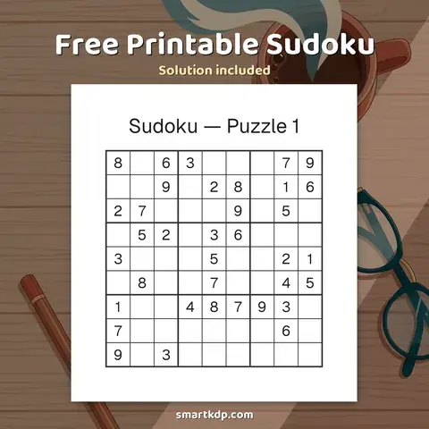 Free printable Sudoku preview