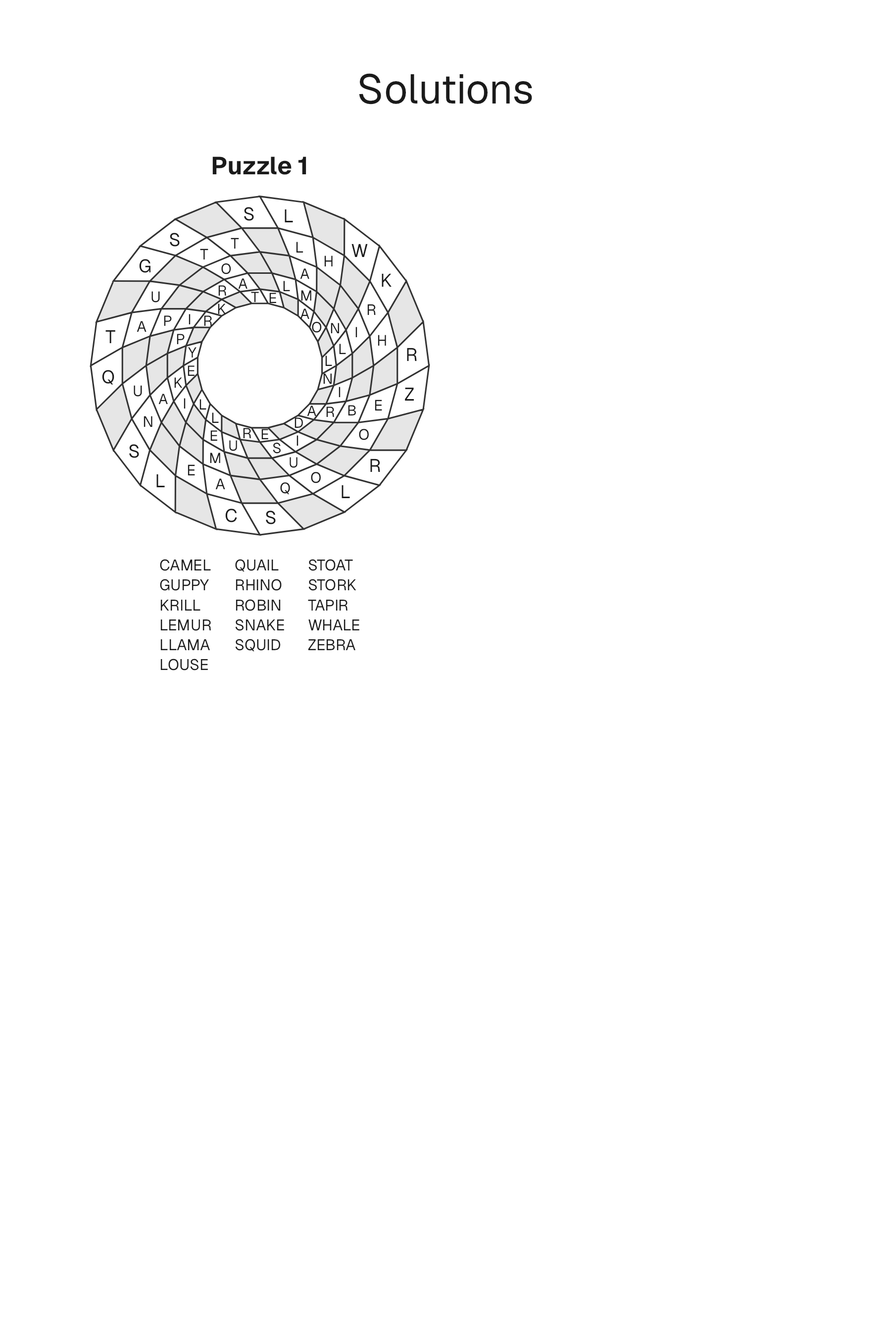 Word Bloom solution page