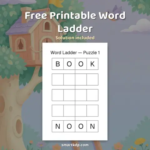Free printable Word Ladder preview