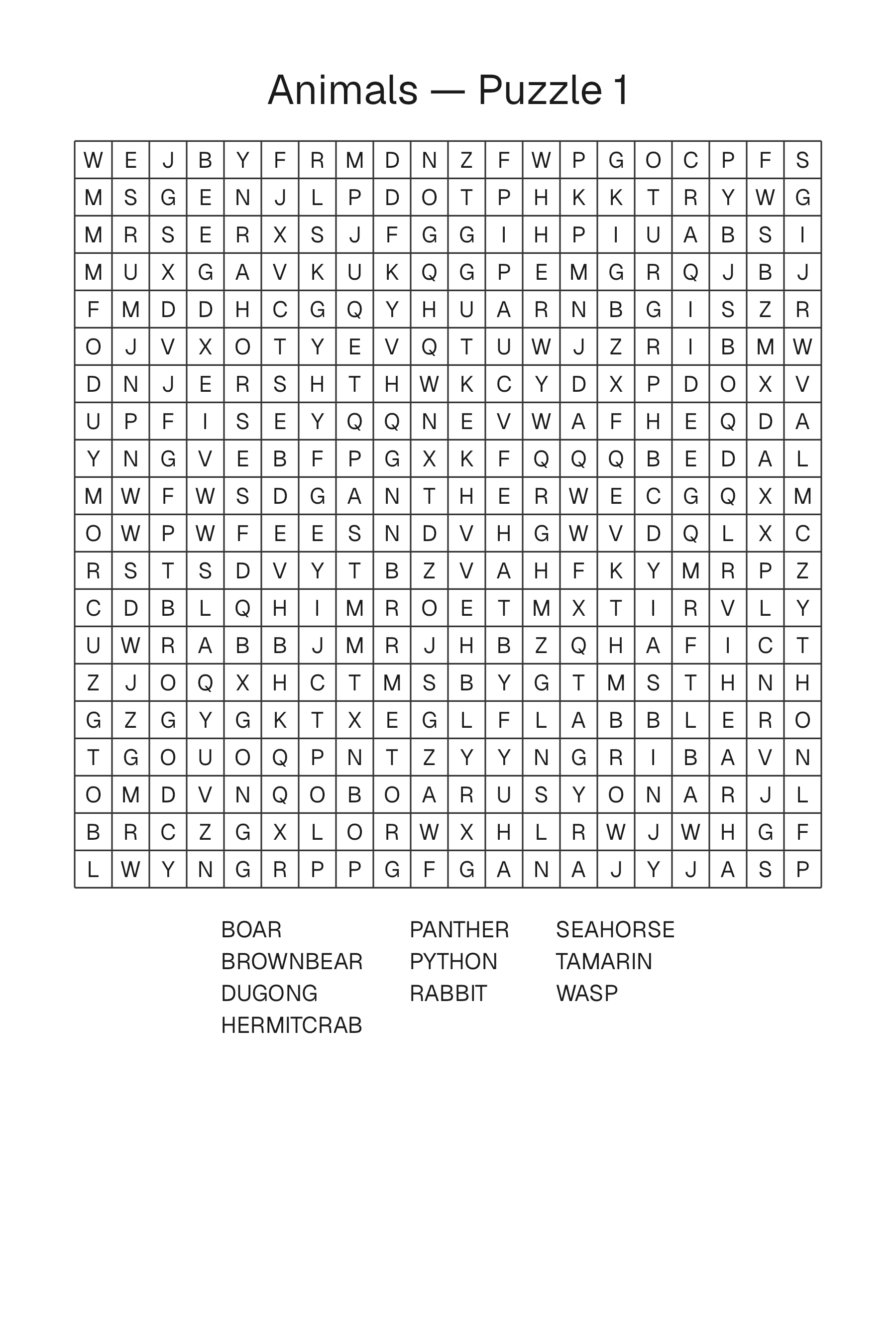 A Word Search Maze page laid out by Book Studio