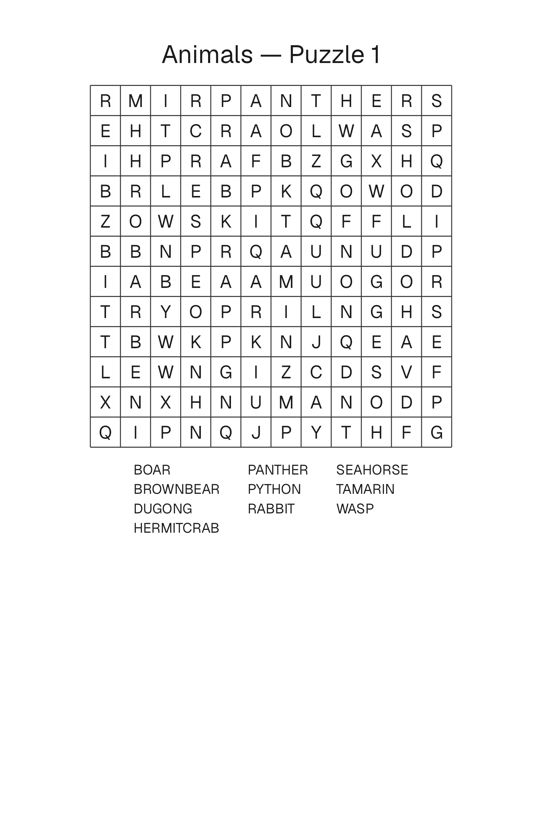 A Word Snake page laid out by Book Studio