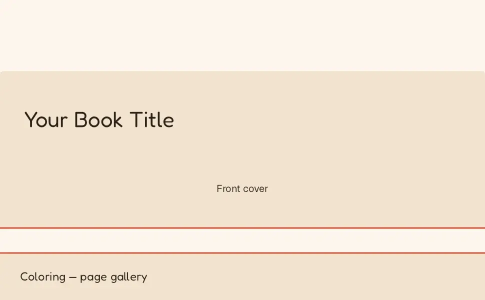 The Coloring — page gallery layout, first module