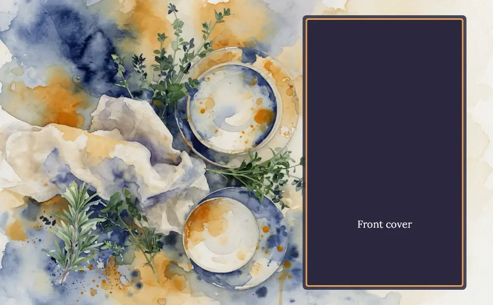 The Watercolor Cookbook — Four plates · Dusk layout, first module