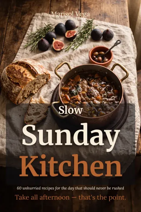 “Slow Sunday Kitchen” — a cookbook cover designed by Cover Copilot