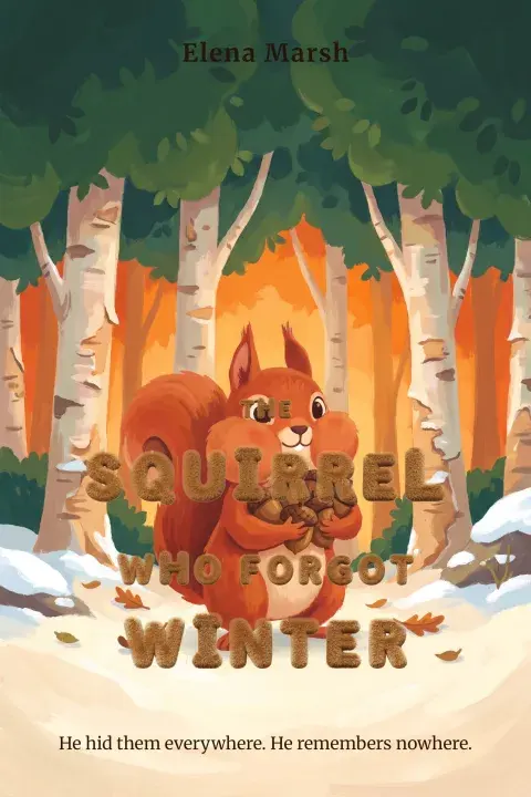 “The Squirrel Who Forgot Winter” — a childrens cover designed by Cover Copilot
