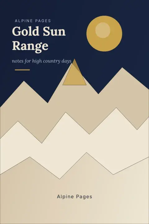 Gold Sun Range — a Journal & planner cover designed in Cover Designer