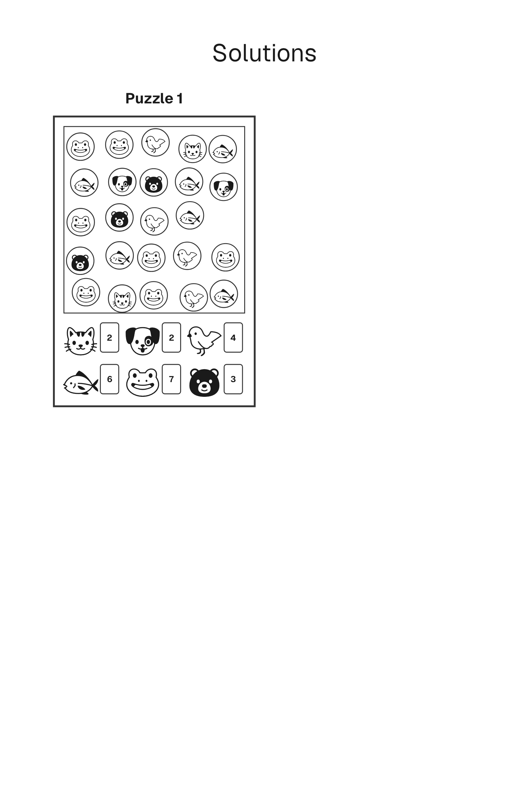 Find and Seek solution page