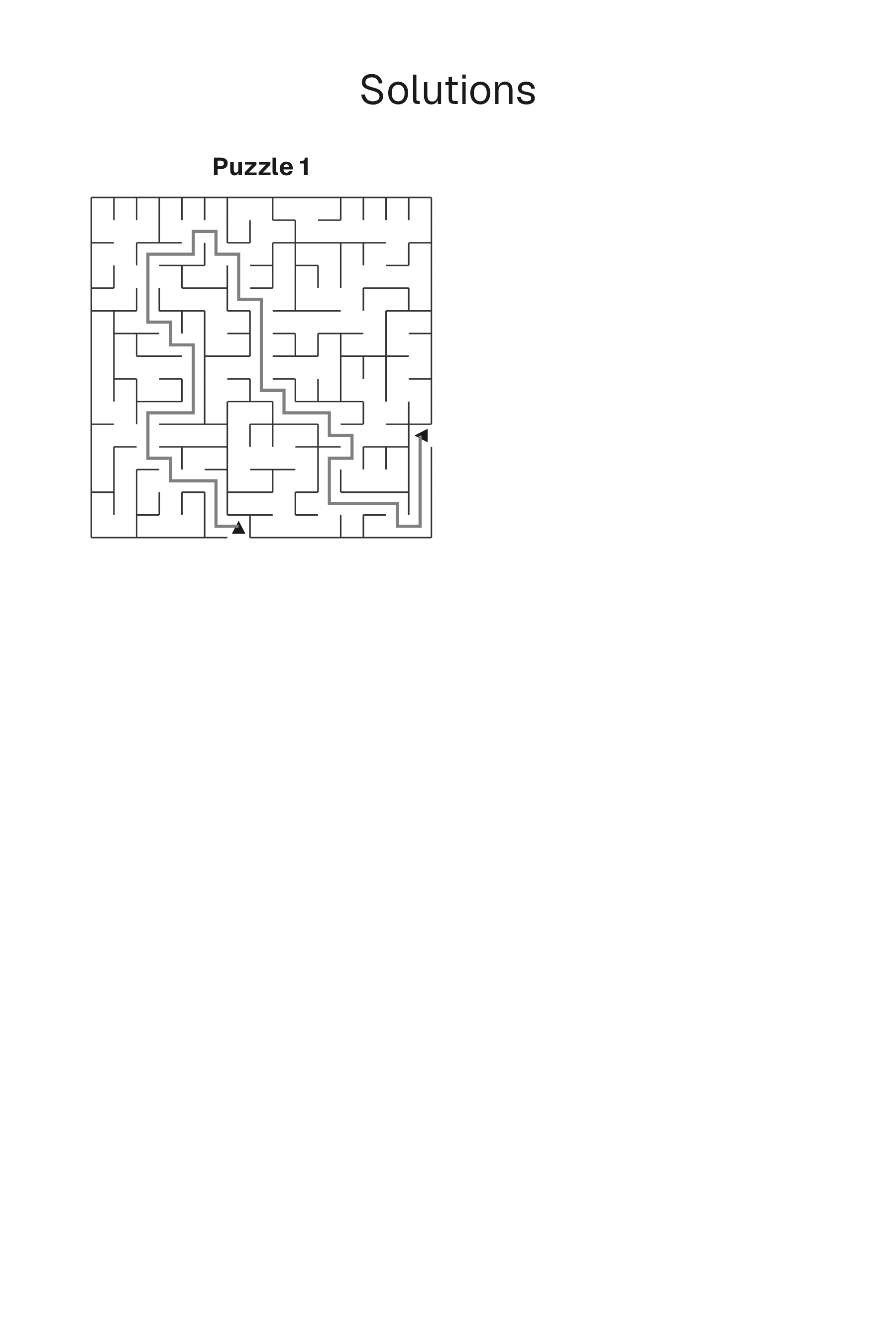 Maze solution page