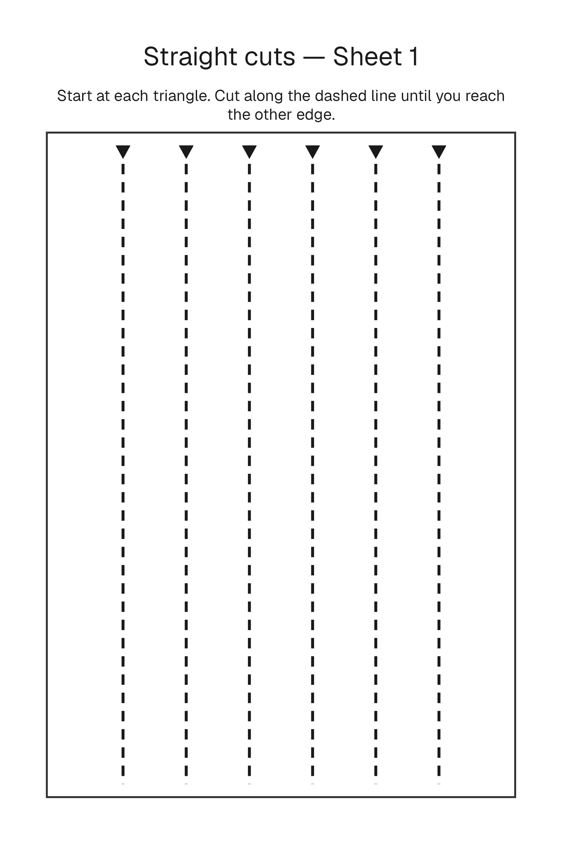 Printable Scissor Cutting puzzle page