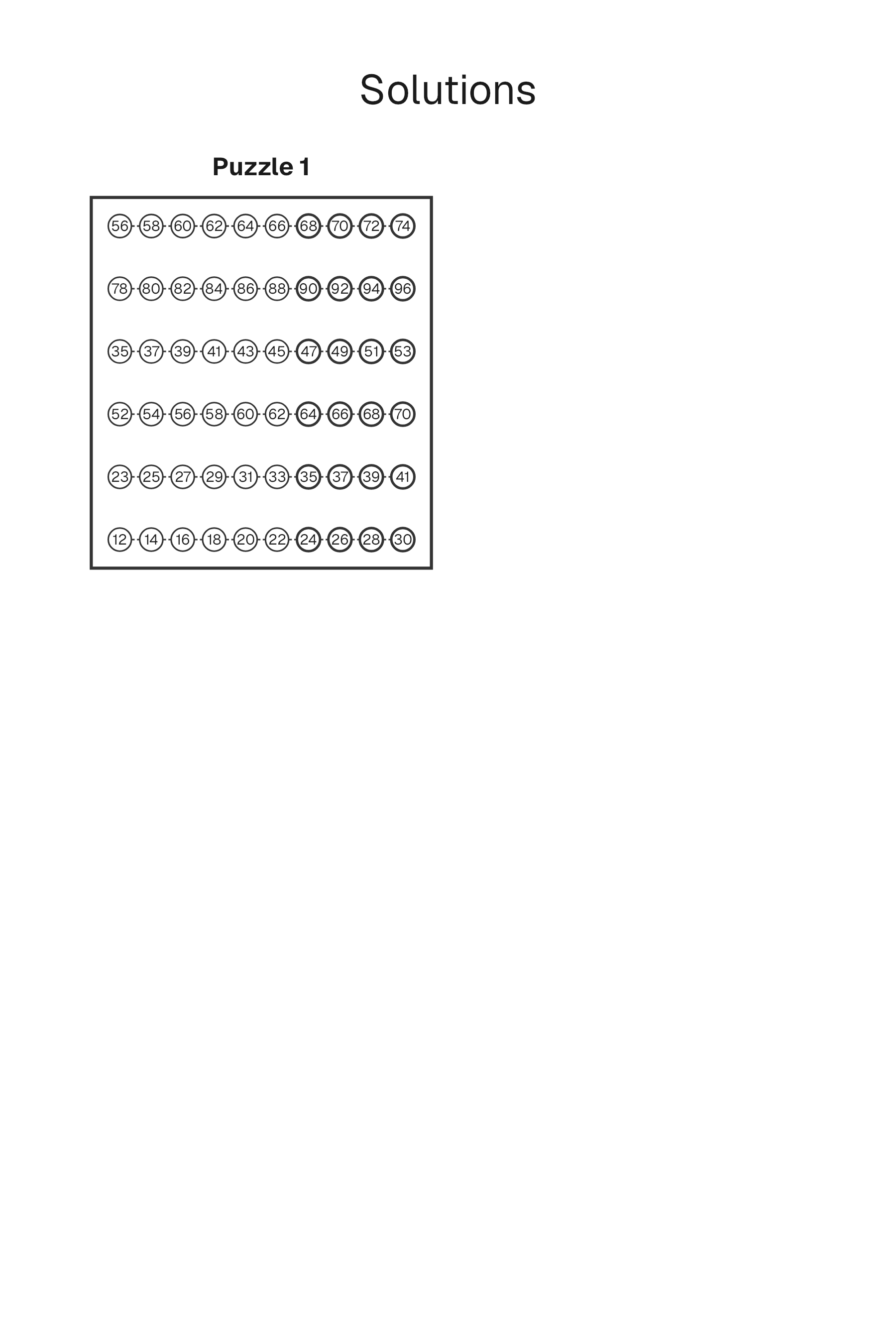Skip Counting solution page